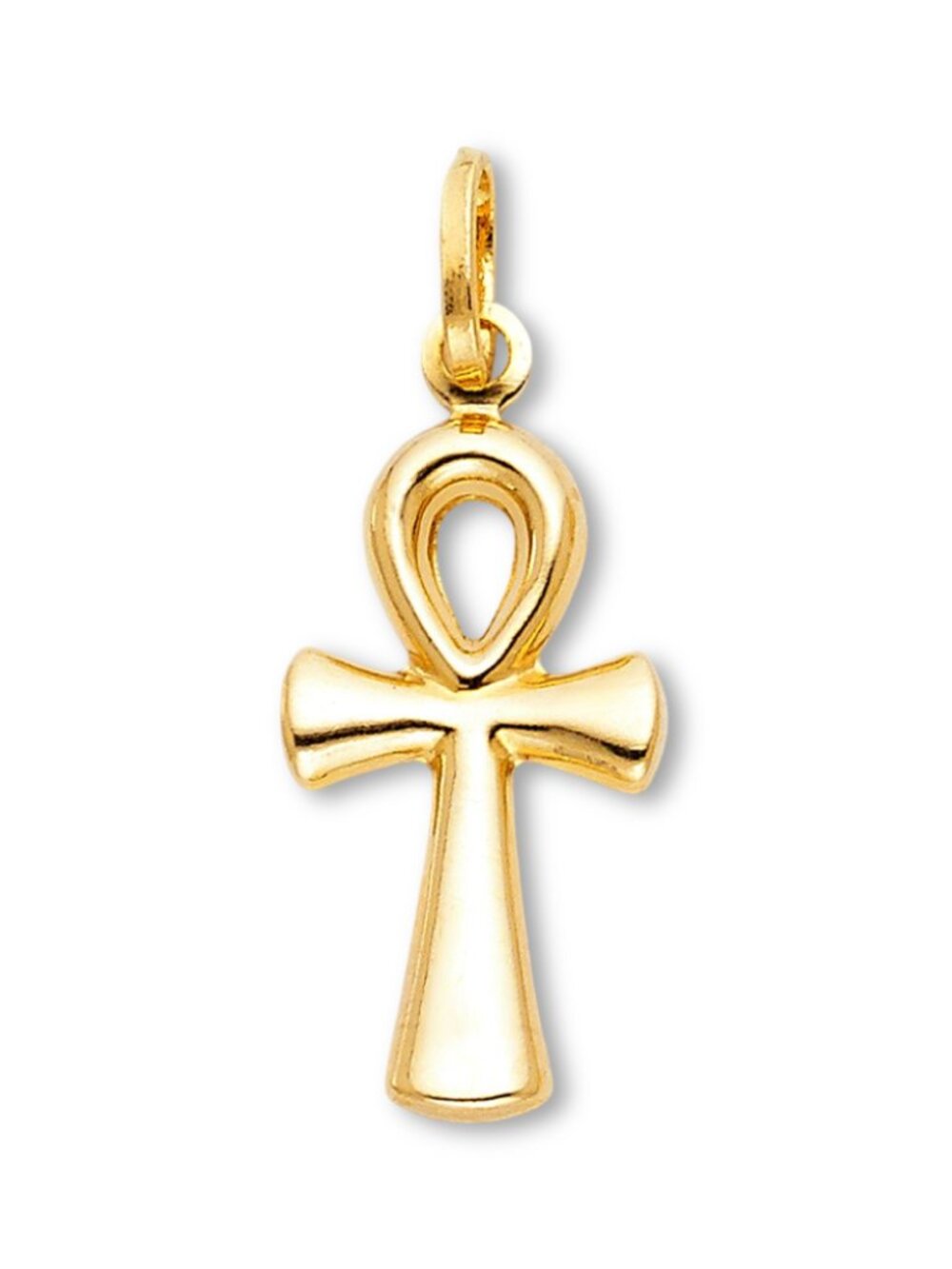 14K Solid Gold Ankh Pendant | Egyptian Life Symbol By Tehrani Jewelry